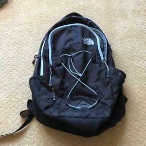 North Face Jester Black and Blue Backpack